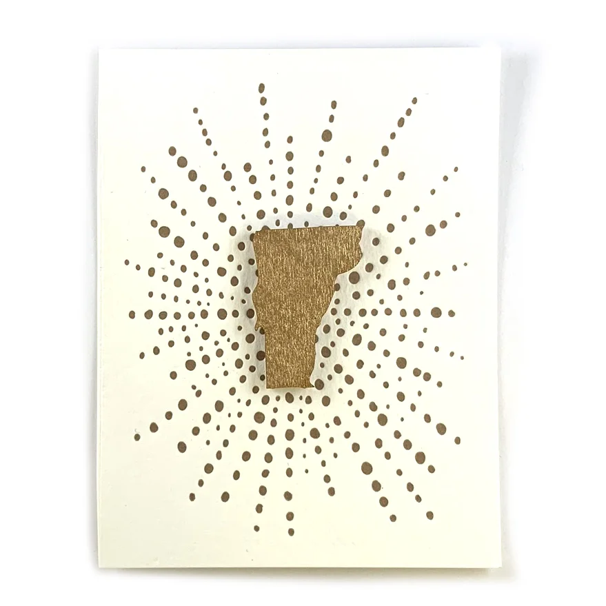 Letterpress Card with Mini Vermont Magnet