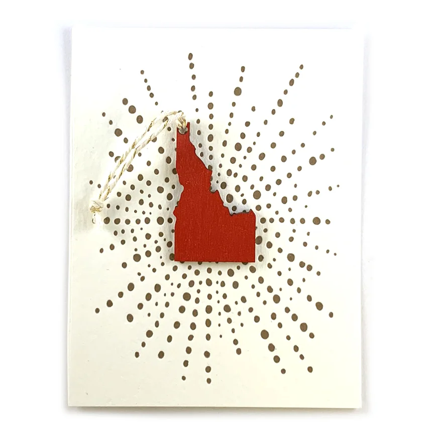 Letterpress Card with Mini Idaho Ornament