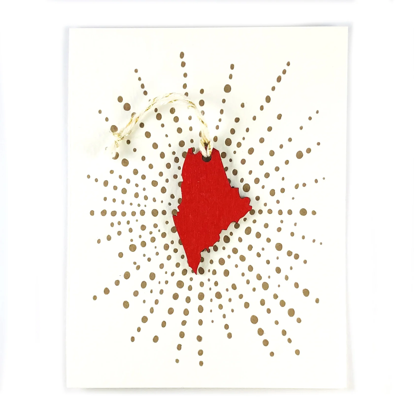 Letterpress Card with Mini Maine Ornament