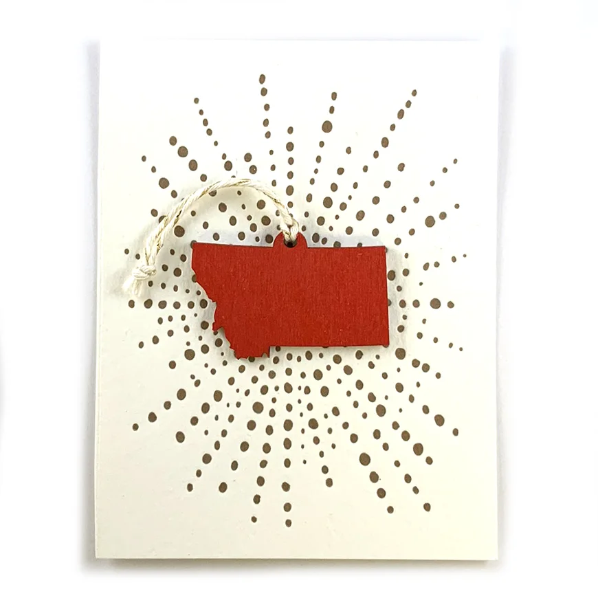 Letterpress Card with Mini Montana Ornament