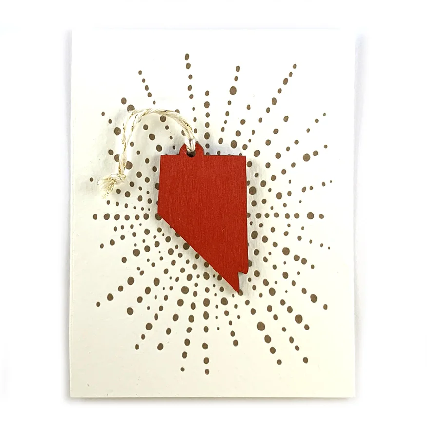 Letterpress Card with Mini Nevada Ornament