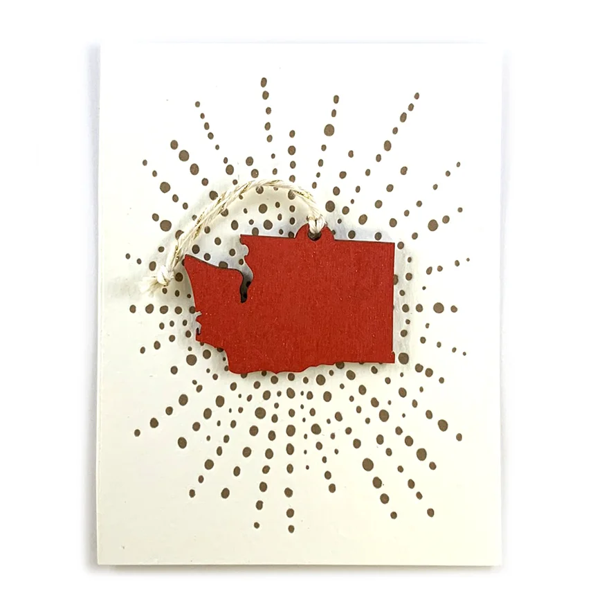 Letterpress Card with Mini Washington Ornament