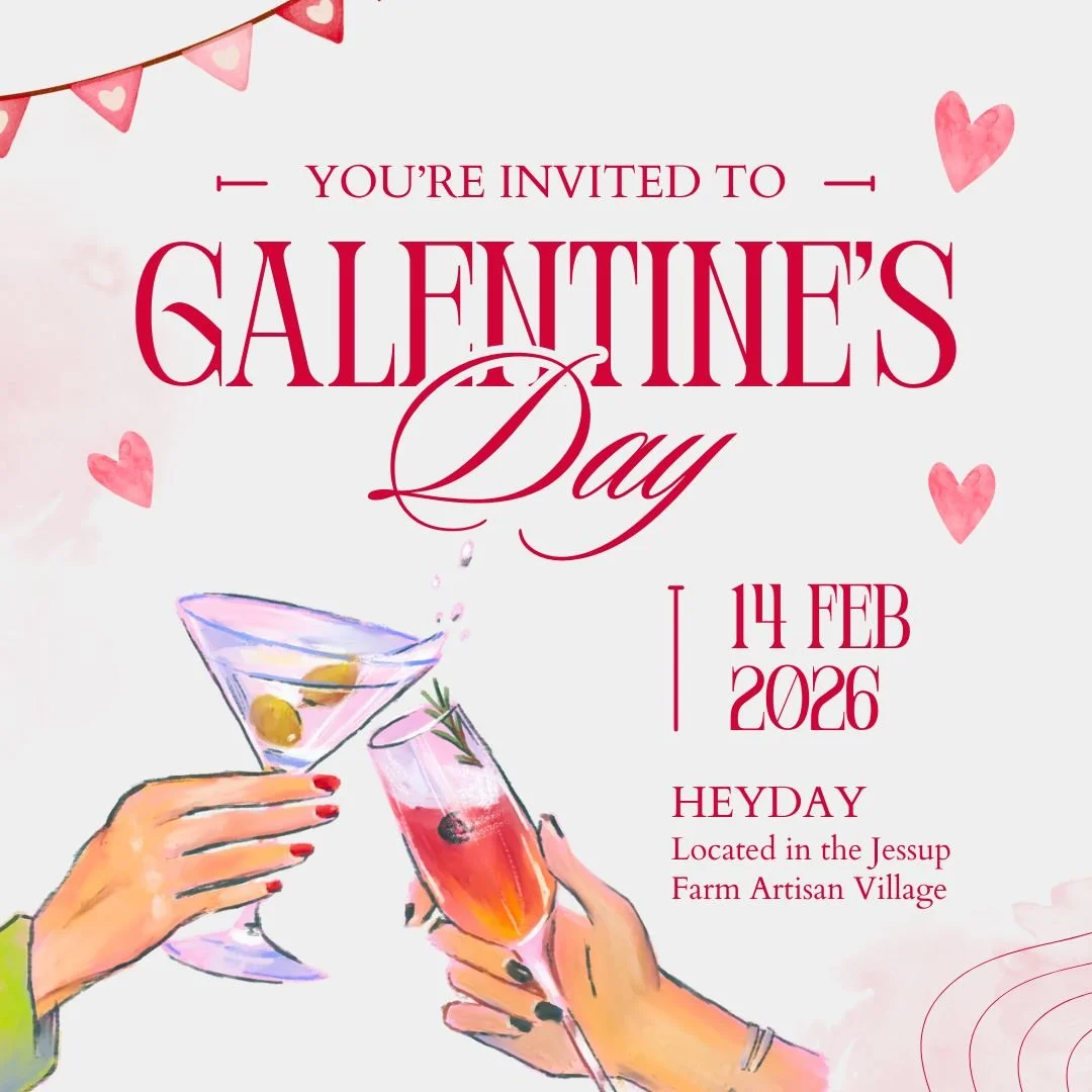 Grab your girls and celebrate Galentine&rsquo;s Day at HEYDAY on February 14th from 11 AM&ndash;2 PM!

Enjoy mimosas, score 15% off clothing, and snag the best deals with BOGO sale items &mdash; because shopping is better with friends. ✨

Make it a g