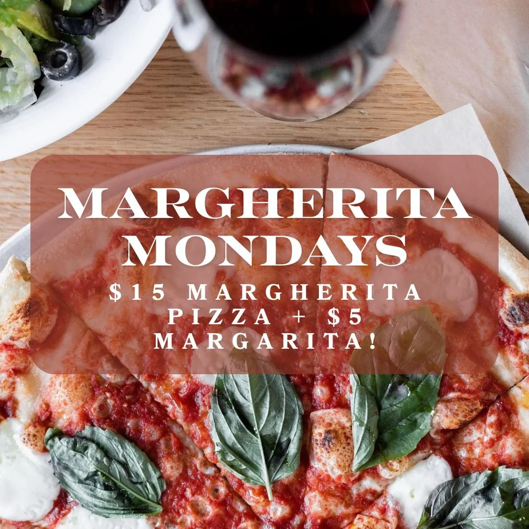 Start the week the right way at PizzaVino, located in the Jessup Farm Artisan Village. Every Monday, enjoy a $15 Margherita pizza paired with a $5 margarita, the perfect combo for an easy, delicious night out.

#PizzaVino #JessupFarm #JessupFarmArtis