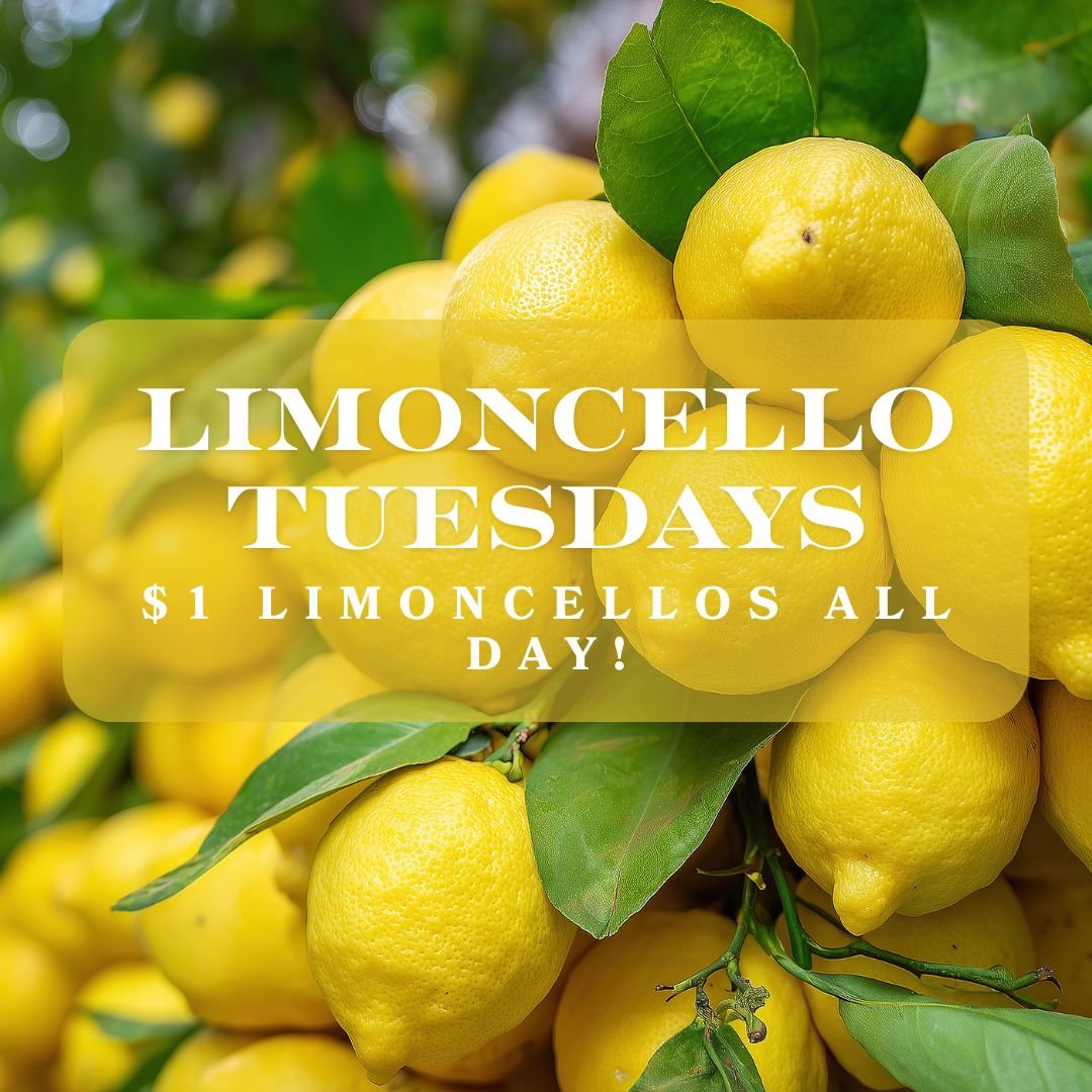 Bring a little sunshine into the winter season at PizzaVino, located in the Jessup Farm Artisan Village. Round up your crew for Limoncello Tuesdays and enjoy $1 limoncellos all day. Bright, refreshing, and the perfect escape from the cold.

#PizzaVin