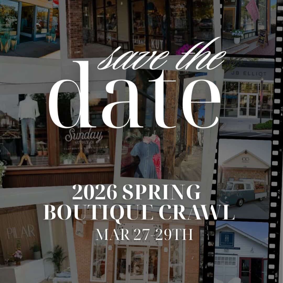 Save the date for the 2026 Spring Boutique Crawl March 27th - 29th!

Enjoy exclusive gifts with purchases, discounts, giveaways, and more at your favorite Fort Collins boutiques. 🛍️

Participating Boutiques: 
▪️Old Town: Pilar Boutique, Sunday Suppl