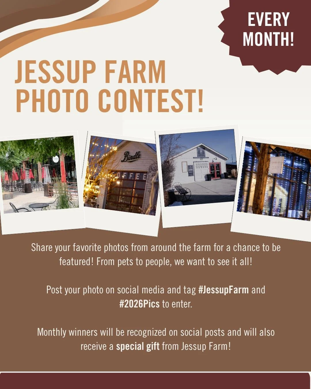 Got a favorite moment at Jessup Farm? 🌾✨

We&rsquo;d love to see it! Share your photos from around the farm, whether it&rsquo;s a peaceful stroll, a cozy corner, or your go-to spot, for a chance to be featured on our page. 📸

To enter, post your ph