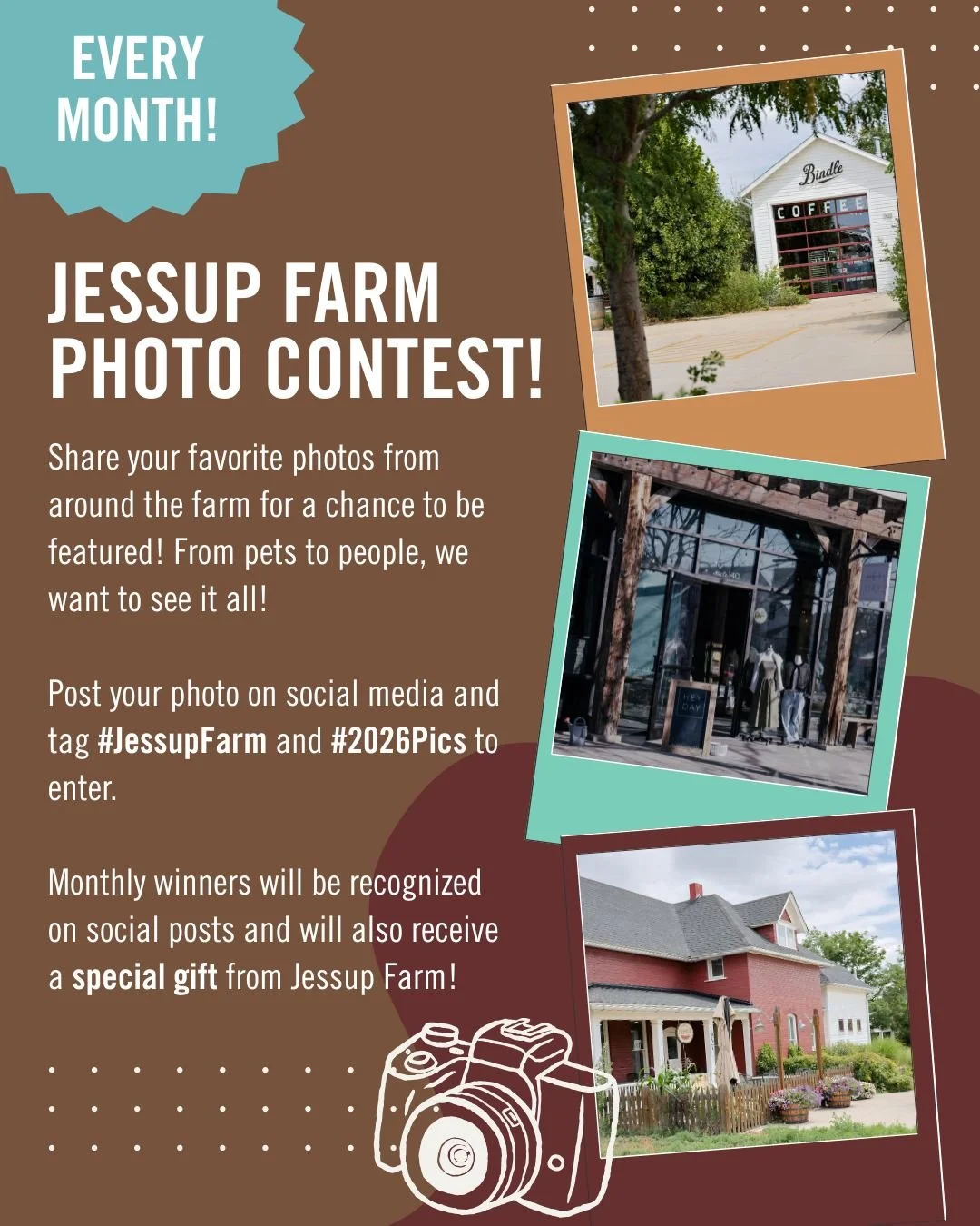 Capture your favorite moments at Jessup Farm and share them with us! 🐾🌸
 
Tag #JessupFarm and #2026Pics for a chance to be featured and win a special gift!

#FortCollinsLife #ShopLocalCO #JessupFarmFun #PhotoContest #PetFriendly