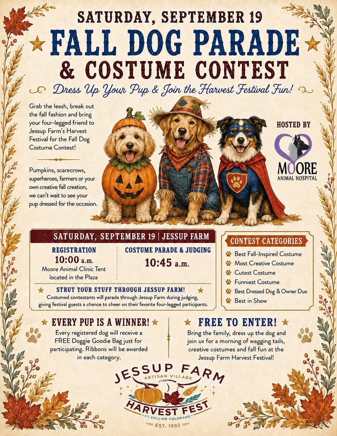Dress Up Your Pup for the Fall Dog Parade &amp; Costume Contest