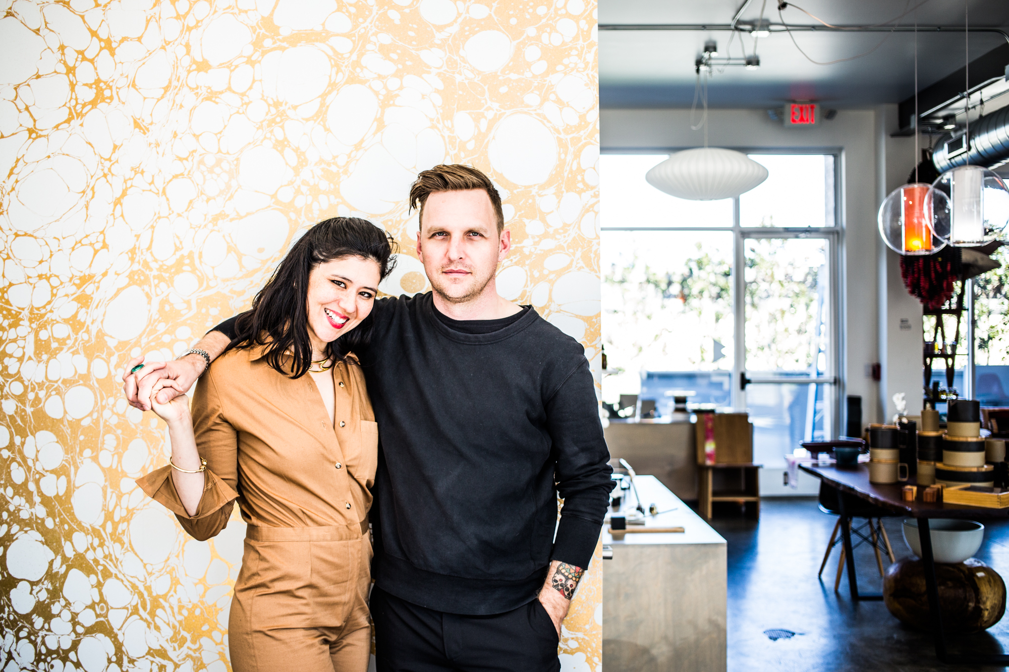 Ivy and Josh Elrod, owners of Wilder, a very cool home design store in Germantown. Photography by Andrea Behrends