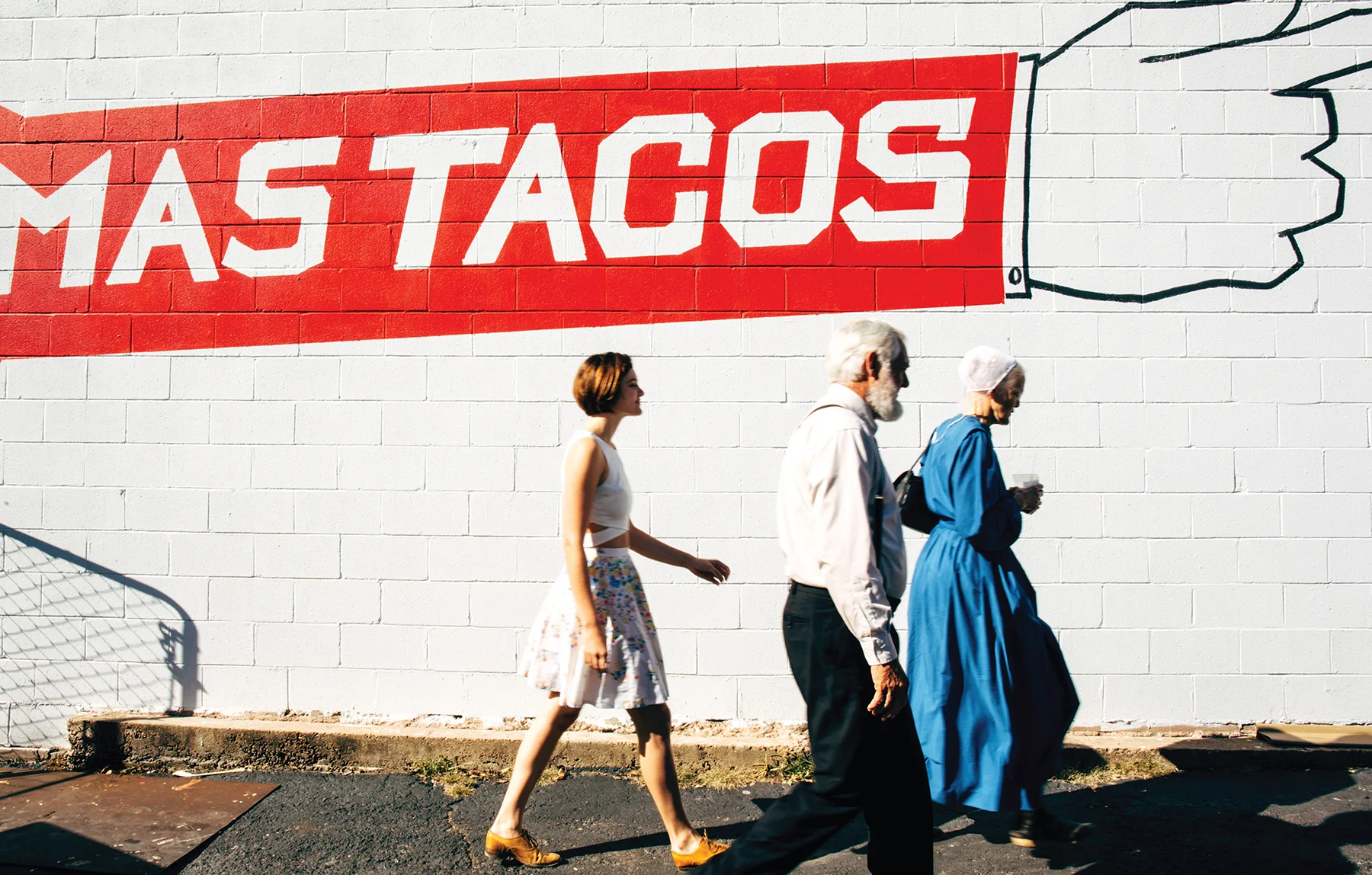Mennonites at Mas Tacos. An outtake from photographer Heidi Ross’ new book, Nashville: Scenes from the New American South .