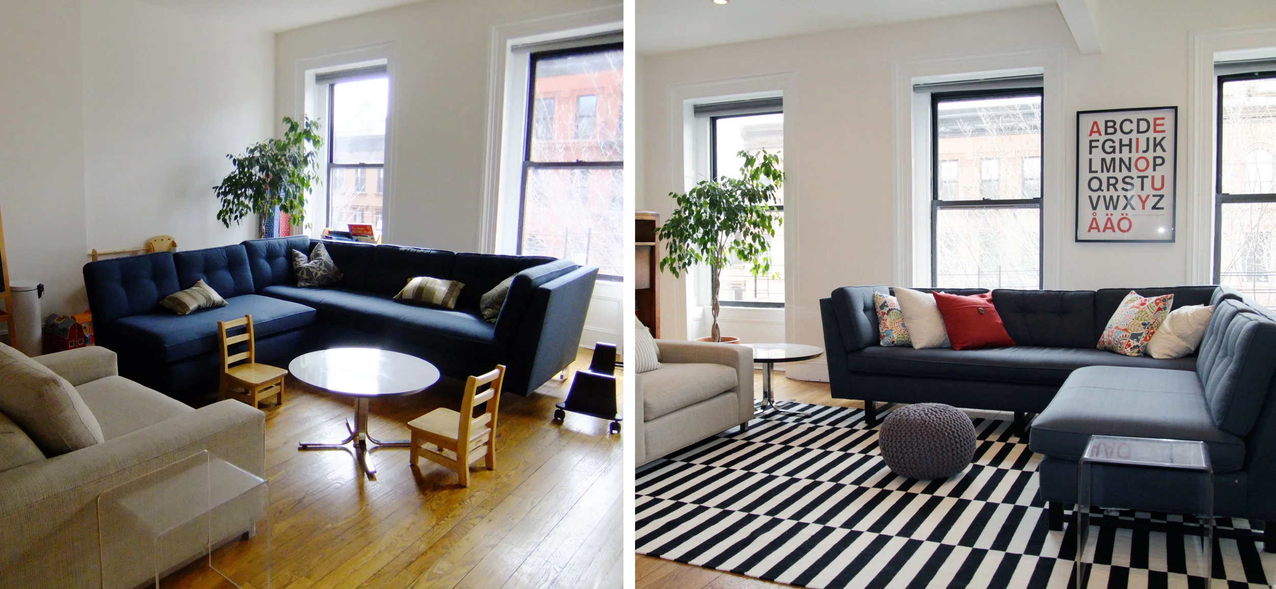 A styling update transformed this 2 day makeover on a budget