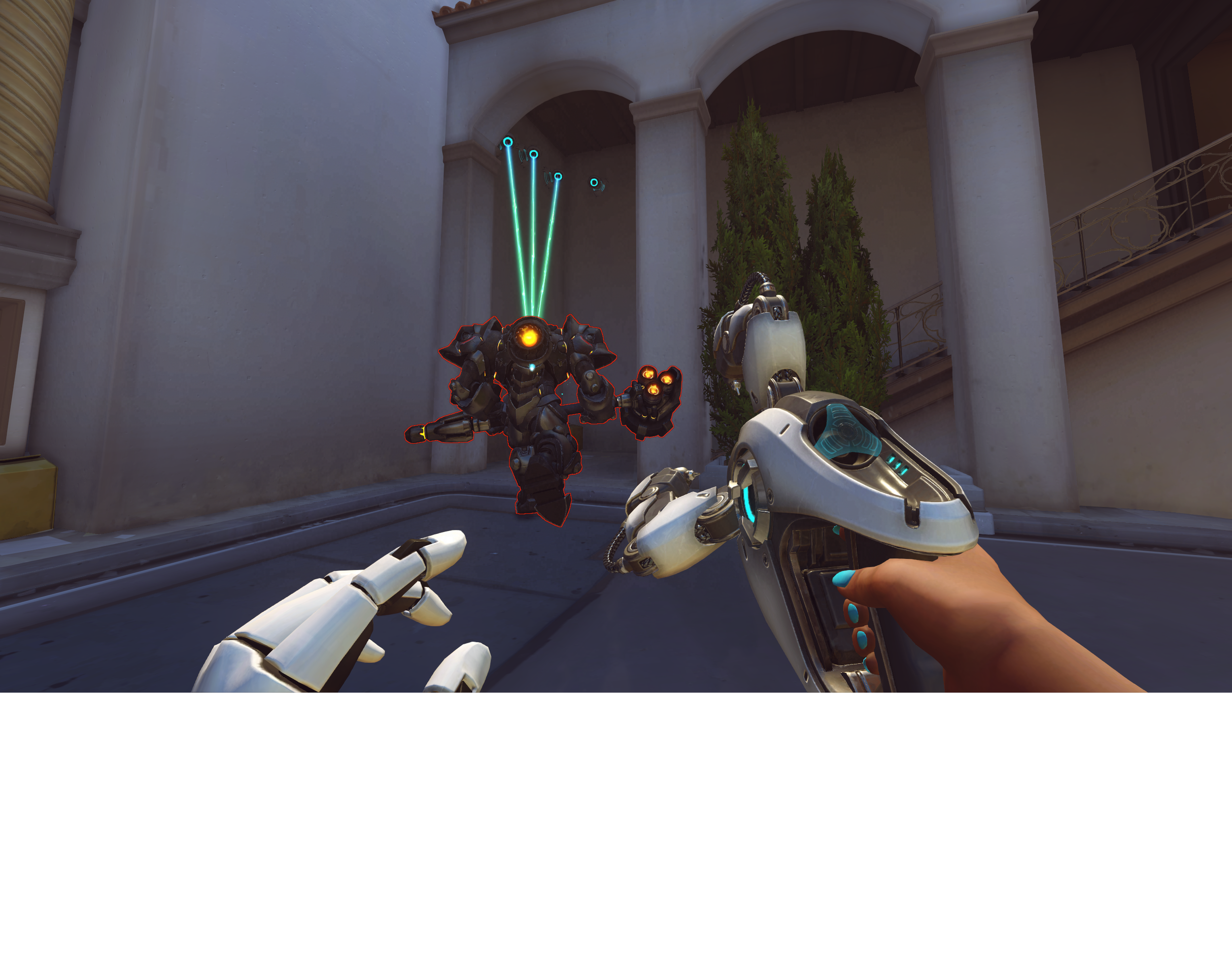 As you can see, even while high up on the wall these Turrets have plenty of range