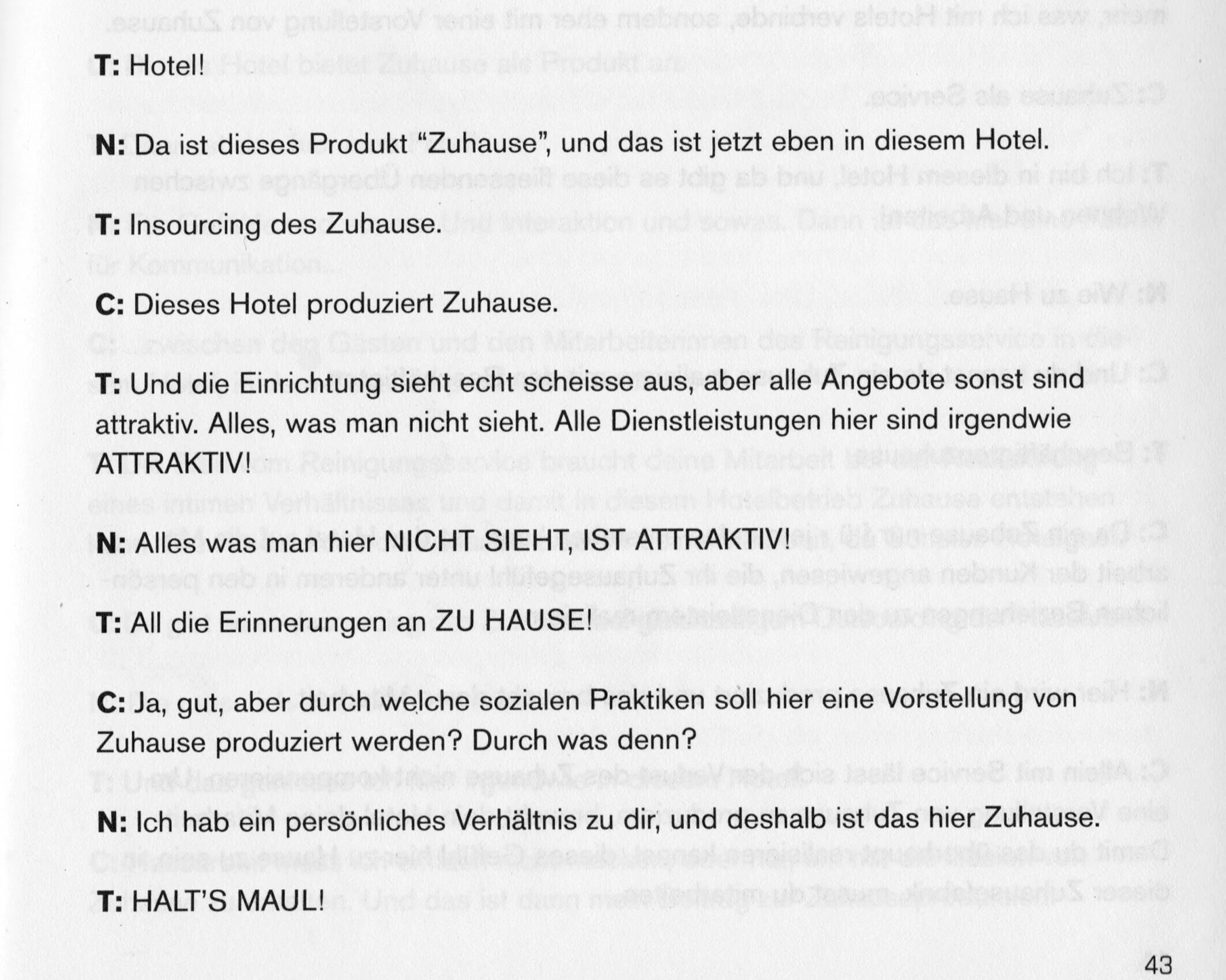 Diese Hotel ist kein Zuhause
