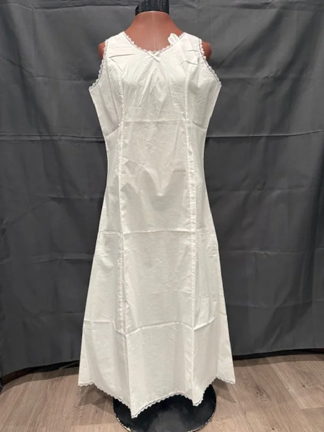 Women's White Cotton Slip