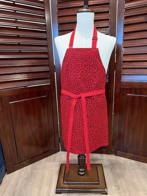 Red and Black Adult Ethnic Touch Apron