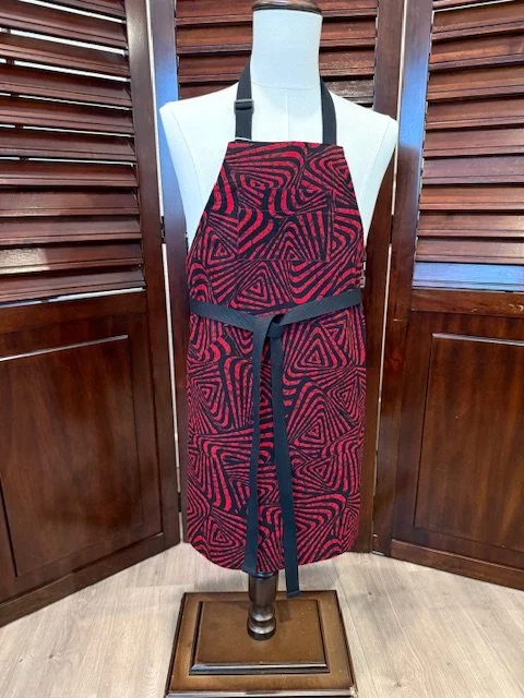 Red and Black Adult Ethnic Touch Apron
