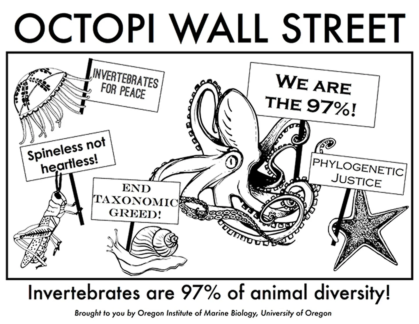 Humans are the entitled minority in the face of the sixth great extinction. Copyright: Oregon Institute of Marine Biology, University of Oregon