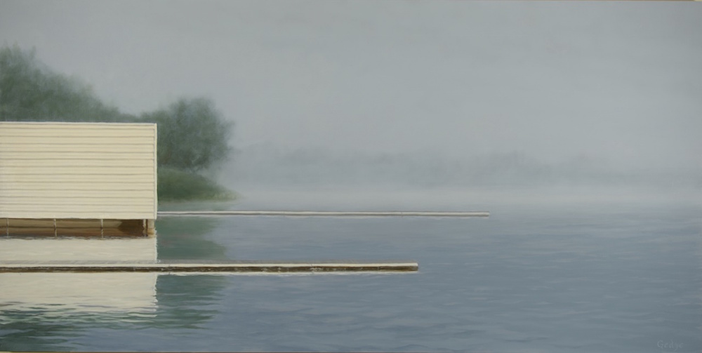 Fog Variations: Two Docks