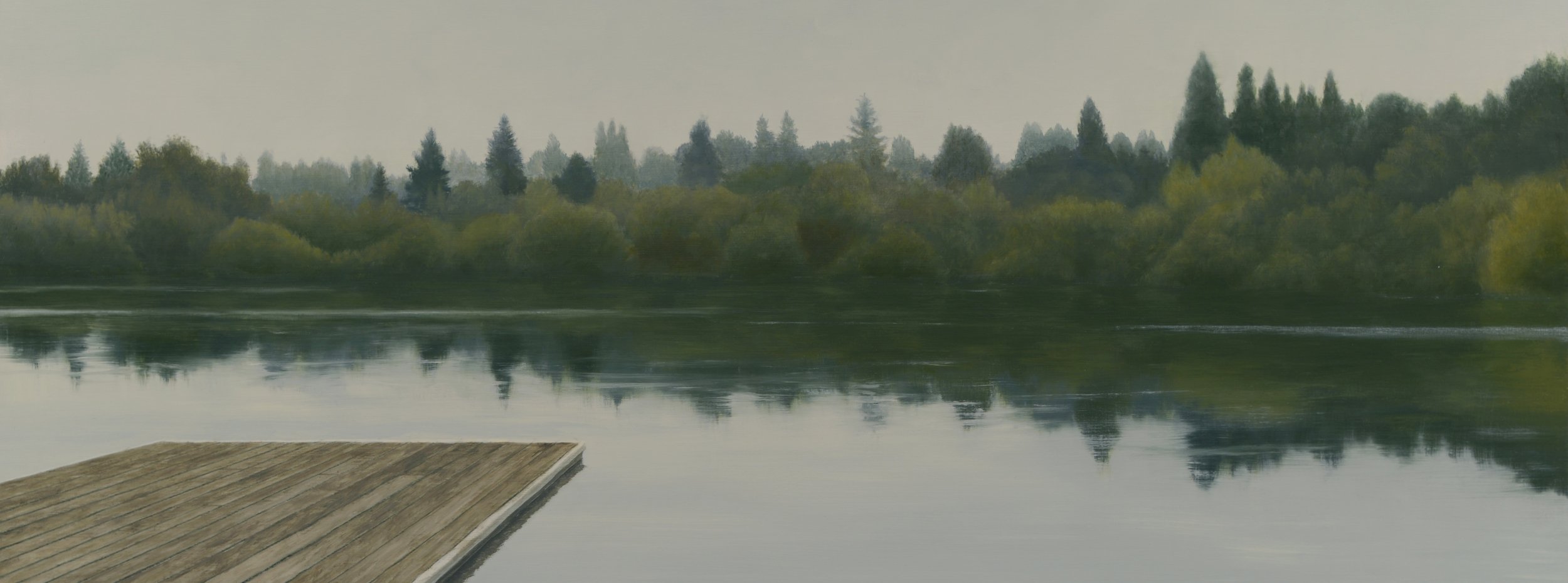 Still Morning Reverie (detail). 24 x 36, oil on linen on panel.