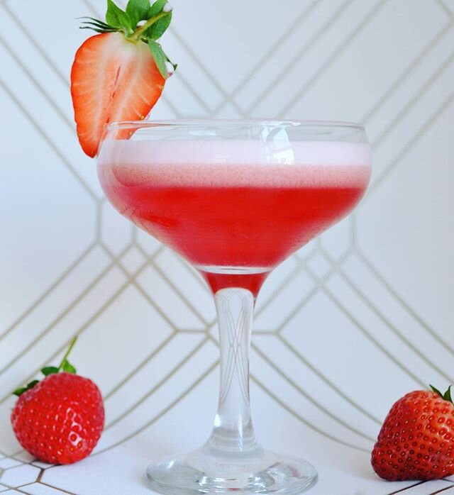 Here is Lass &amp; Lions take on a traditional Clover Club. 
1.5oz Lass &amp; Lions Desire Vodka 
1oz Strawberry 🍓 syrup
1oz Lemon juice
1 egg white
Small dash salt

Dry shake (no ice) for at least 15 seconds to incorporate the egg white and froth. 