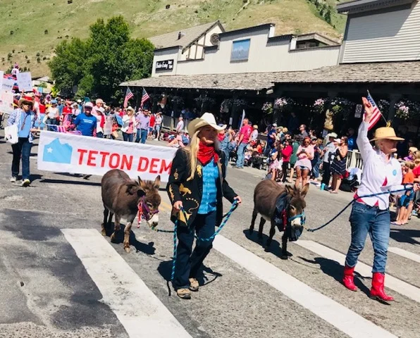 March with Teton Dems in Jackson's 4th of July Parade