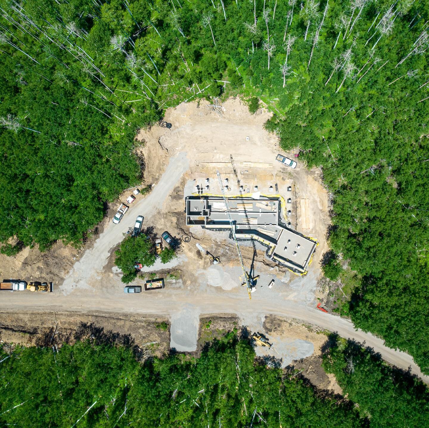 New Colorado home underway. Warmboard installation begins in 3 weeks. // #newhome #newhomeconstruction #dronephotography #mountainliving #residentialarchitecture