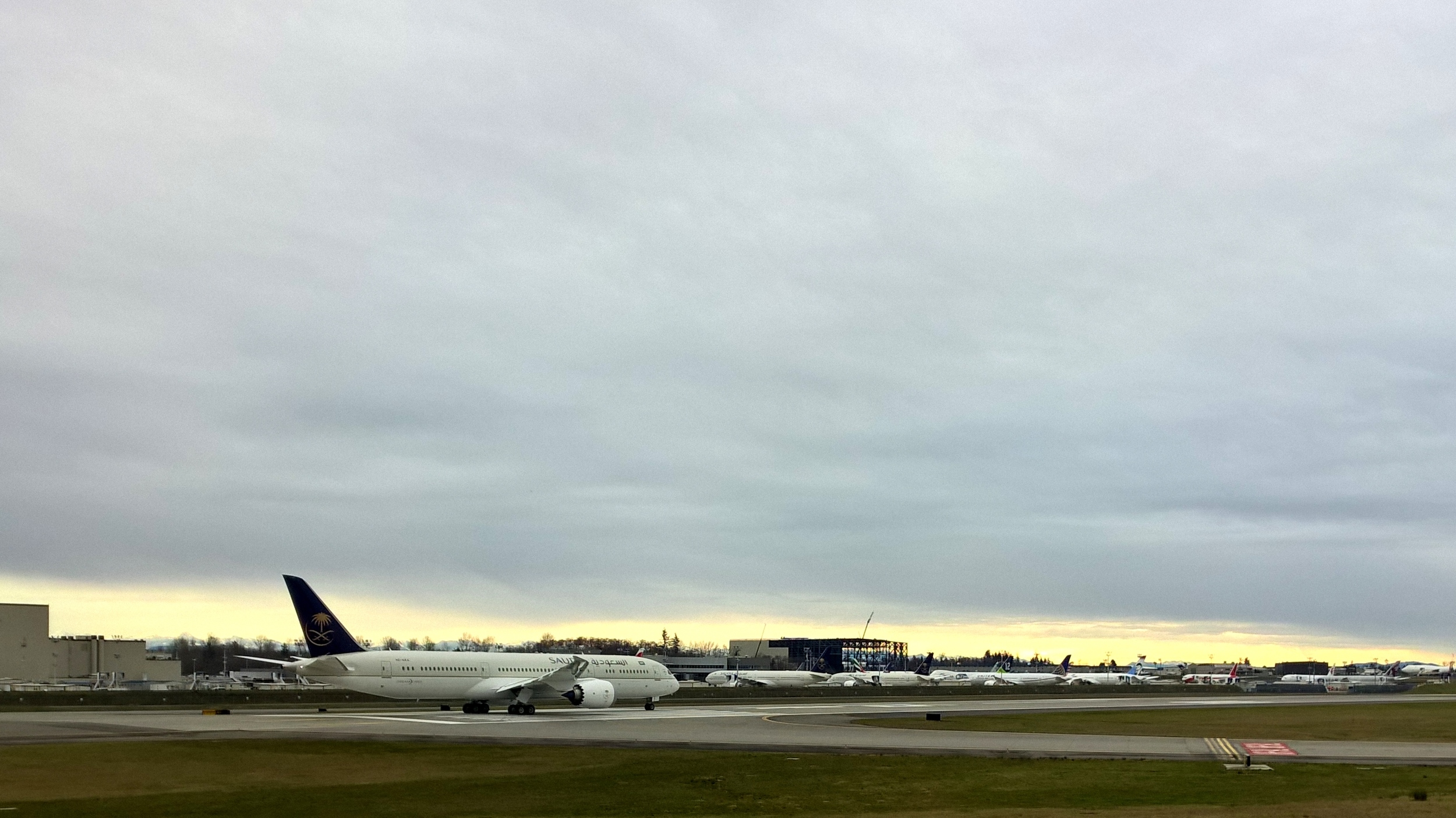Saudia 787 ready for takeoff