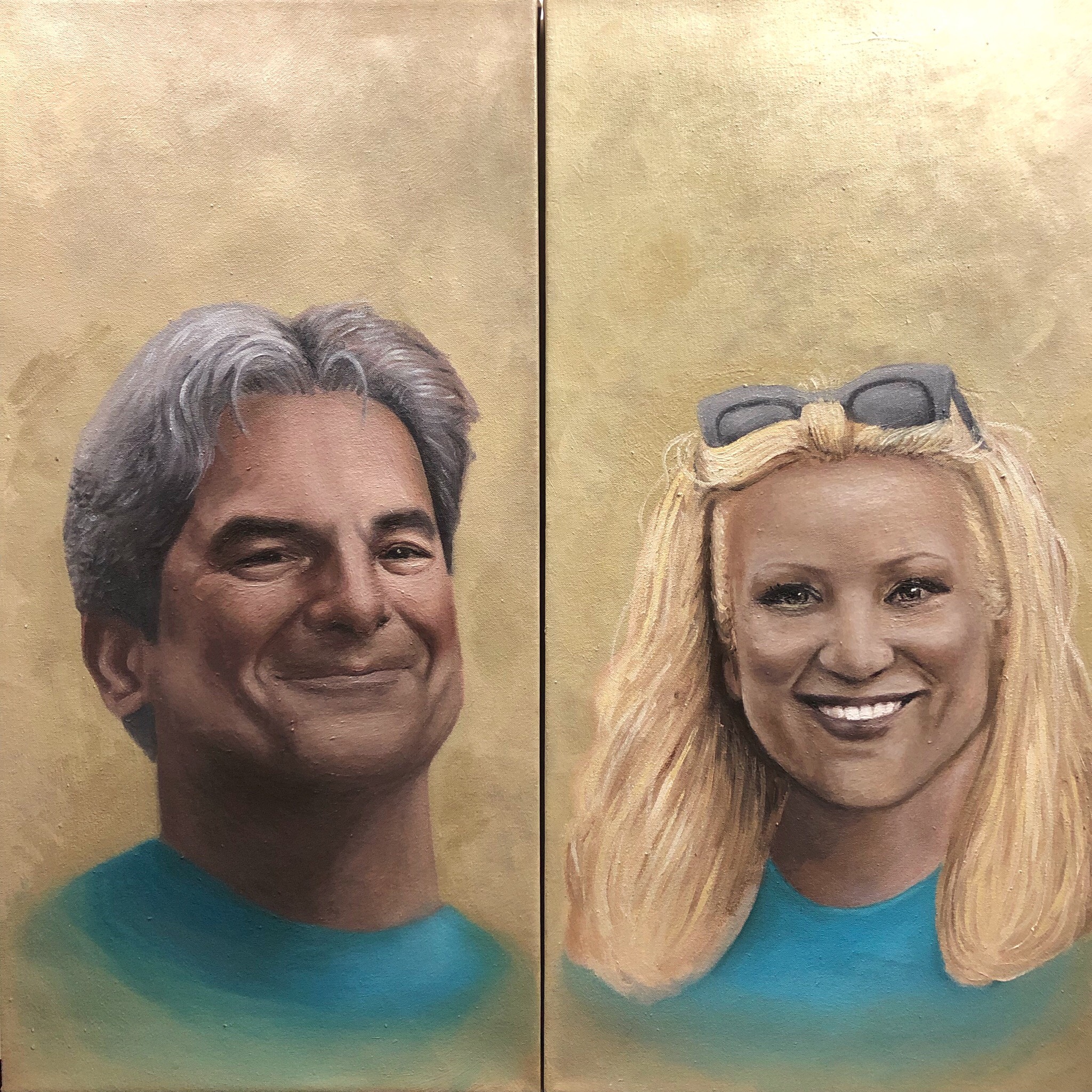 Two 14 x 28” portraits. Oil on canvas. 2018.