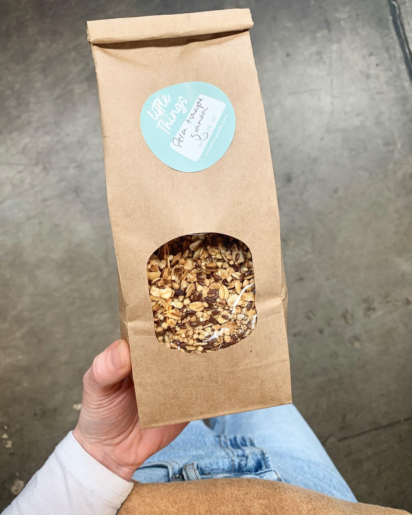 Housemade salted pecan &amp; maple granola filled with oats, nuts, seeds &amp; golden raisins!! Available now for Father&rsquo;s Day brunch boxes or on its own... perfect over yoghurt or porridge 😋 #granola