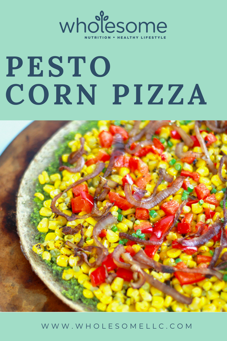 Pinterest Pesto Corn Pizza