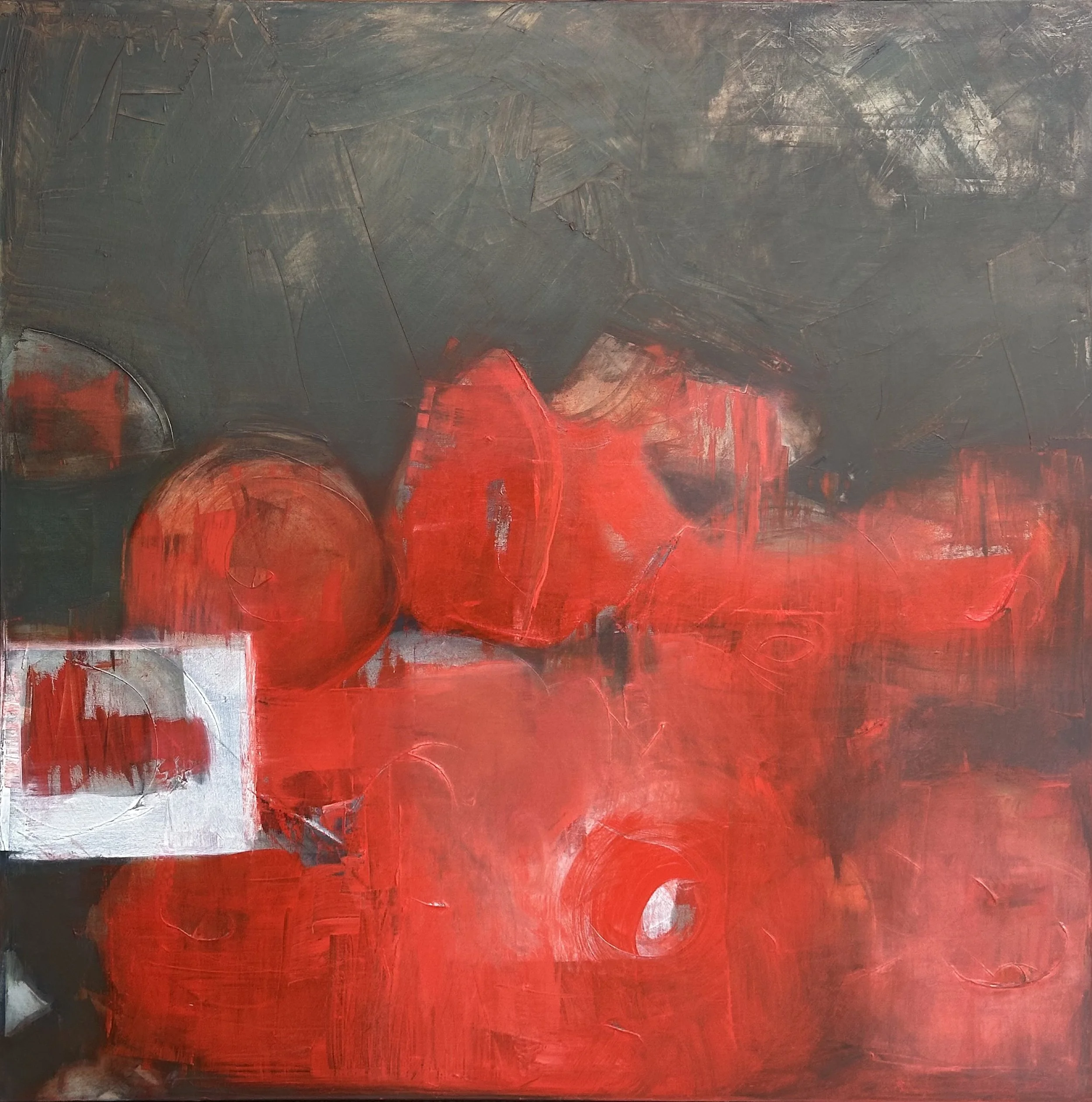"Red Puffs"
4'x4' Oil on Canvas
$6500.