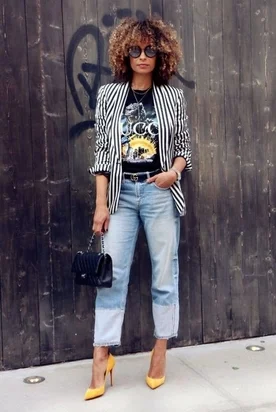 boyfriend jeans graphic t shirt and jeans outfit