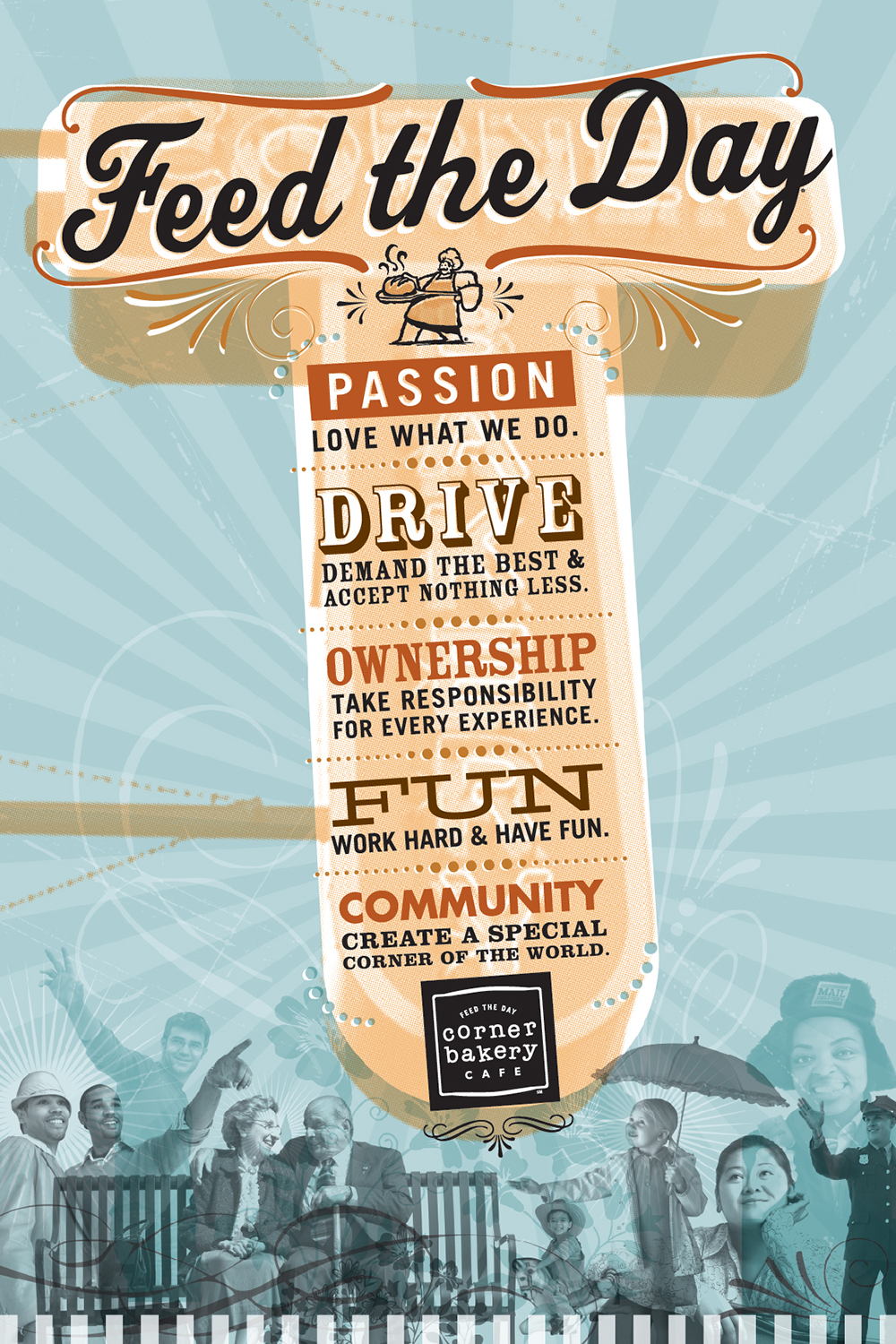 Corner Bakery Cafe: Core Values Poster