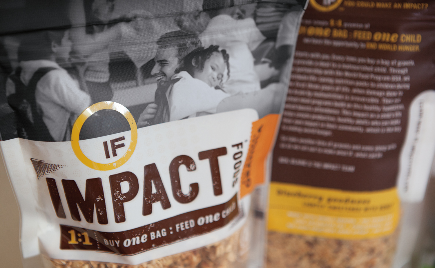 impact foods granola - packaging detail