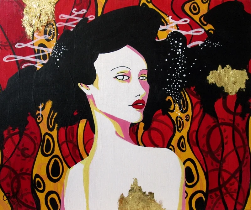 「forest (red & gold no.2)」2016