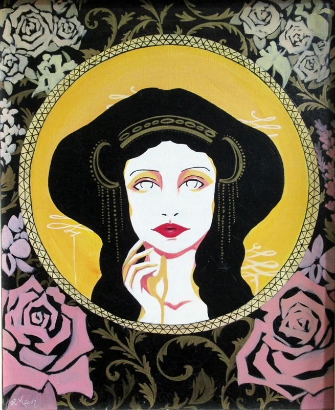 「black and gold no.1 (不思議な花)」2017