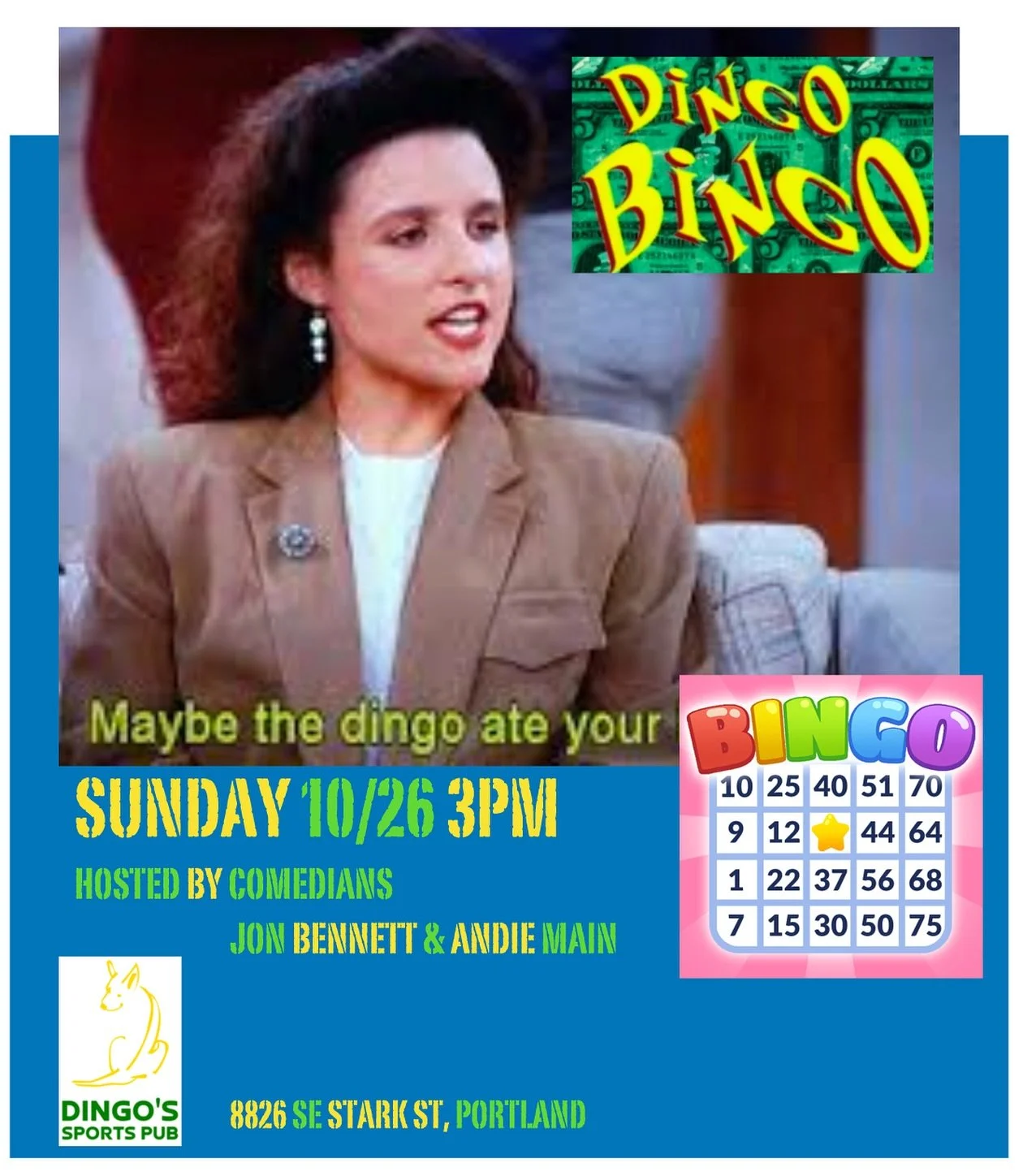 IT&rsquo;S HAPPENING!!! My dream of hosting Dingo Bingo is coming true @dingospubpdx THIS SUNDAY!!! #bingo #portland #portlandoregon #portlandevents