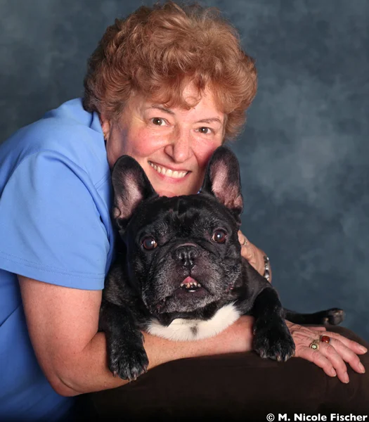 Deborah Stevenson with her beloved French Bulldog, Soren Photo (c) M. Nicole Fischer