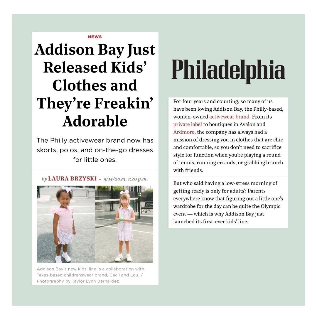 Congratulations to @addisonbay and @cecilandlou on the launch of the most adorable collection and thank you to @phillymag for helping break the news! Make sure you shop this limited edition collection before it sells out! #dominopress #thatsdomino
