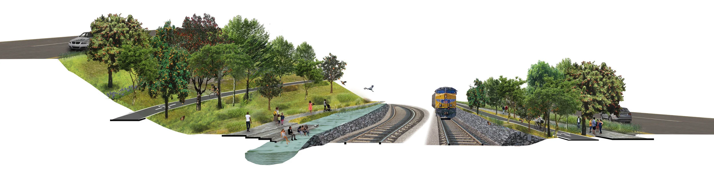 Hydrodynamic Section Perspective at Railyard