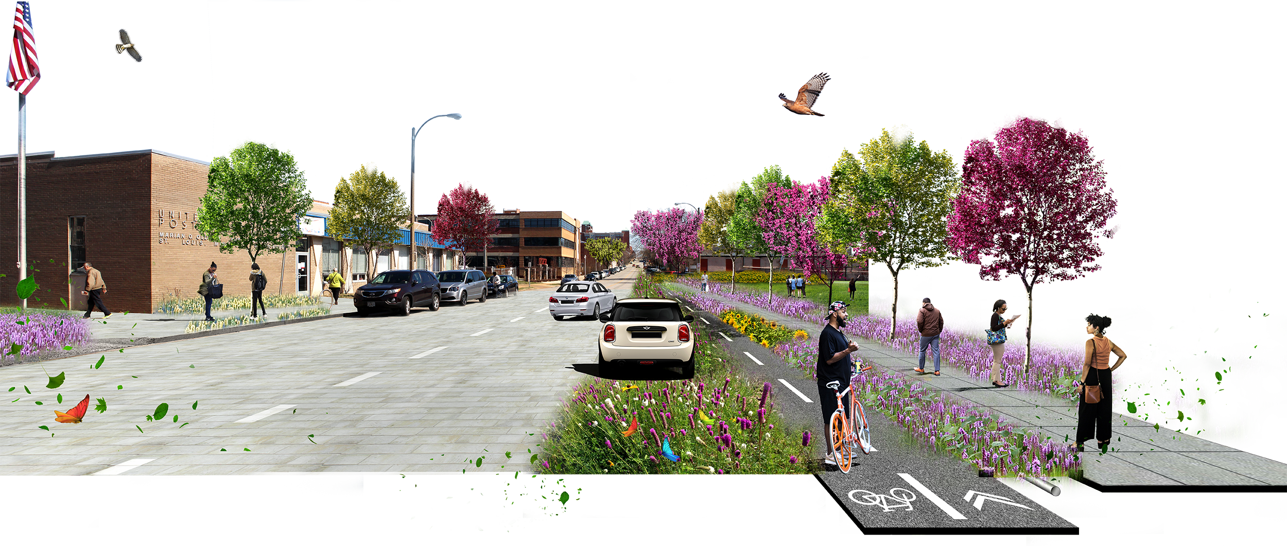 Hydrodynamic Section Perspective at Laclede Avenue
