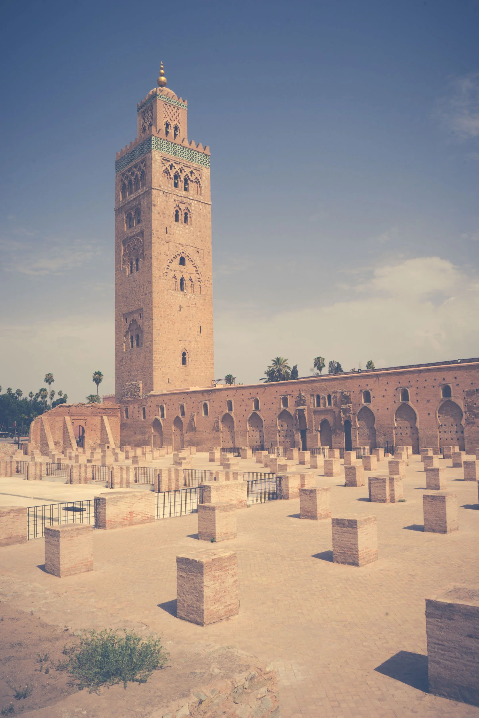 Kutubiyya Koutoubia Mosque in Marrakech hot desert mosque beautiful unique stone blocks architecture landscape photography_.jpg