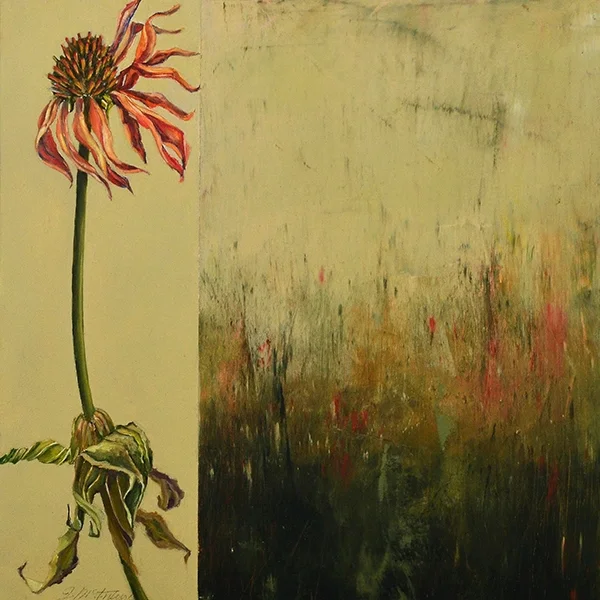 COLD WAX FLOWER / “LAST COLOR OF SUMMER”
