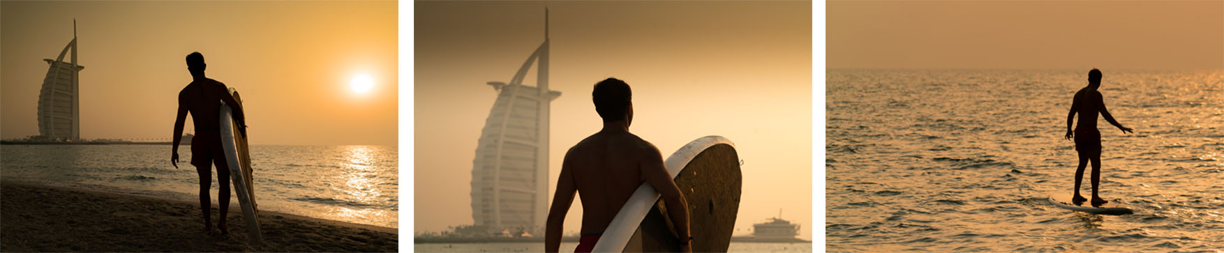 George had just arrived in Dubai from Lebanon, eager to capture his first moments on a surfboard, we turned it into a mini portrait shoot.
