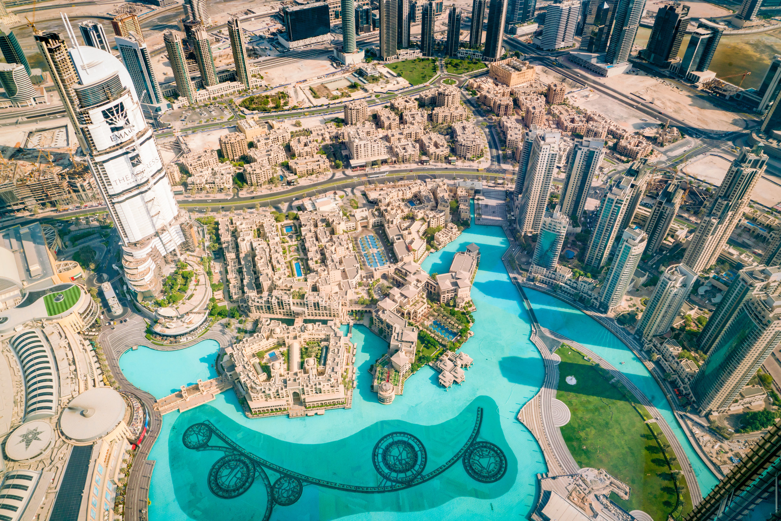 The view from the 124th floor of the Burj Khalifa.