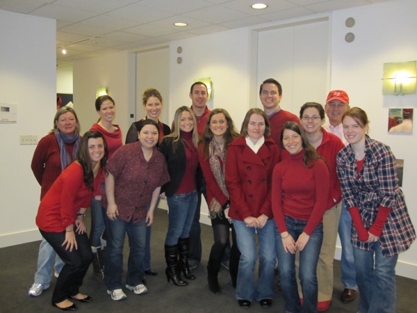 The Cone team goes red for National Wear Red Day 2010