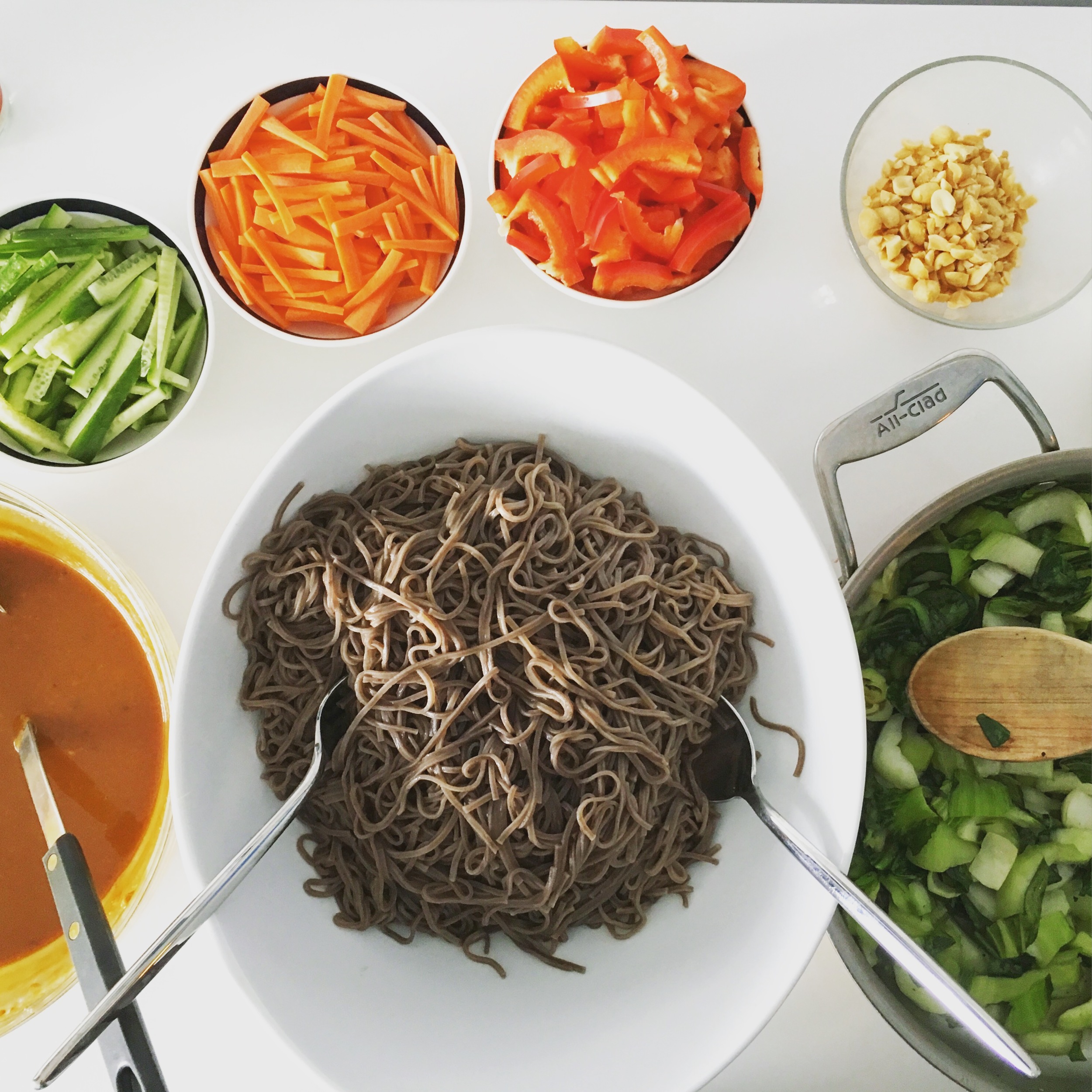 Assembly Line for our Soba Noodles