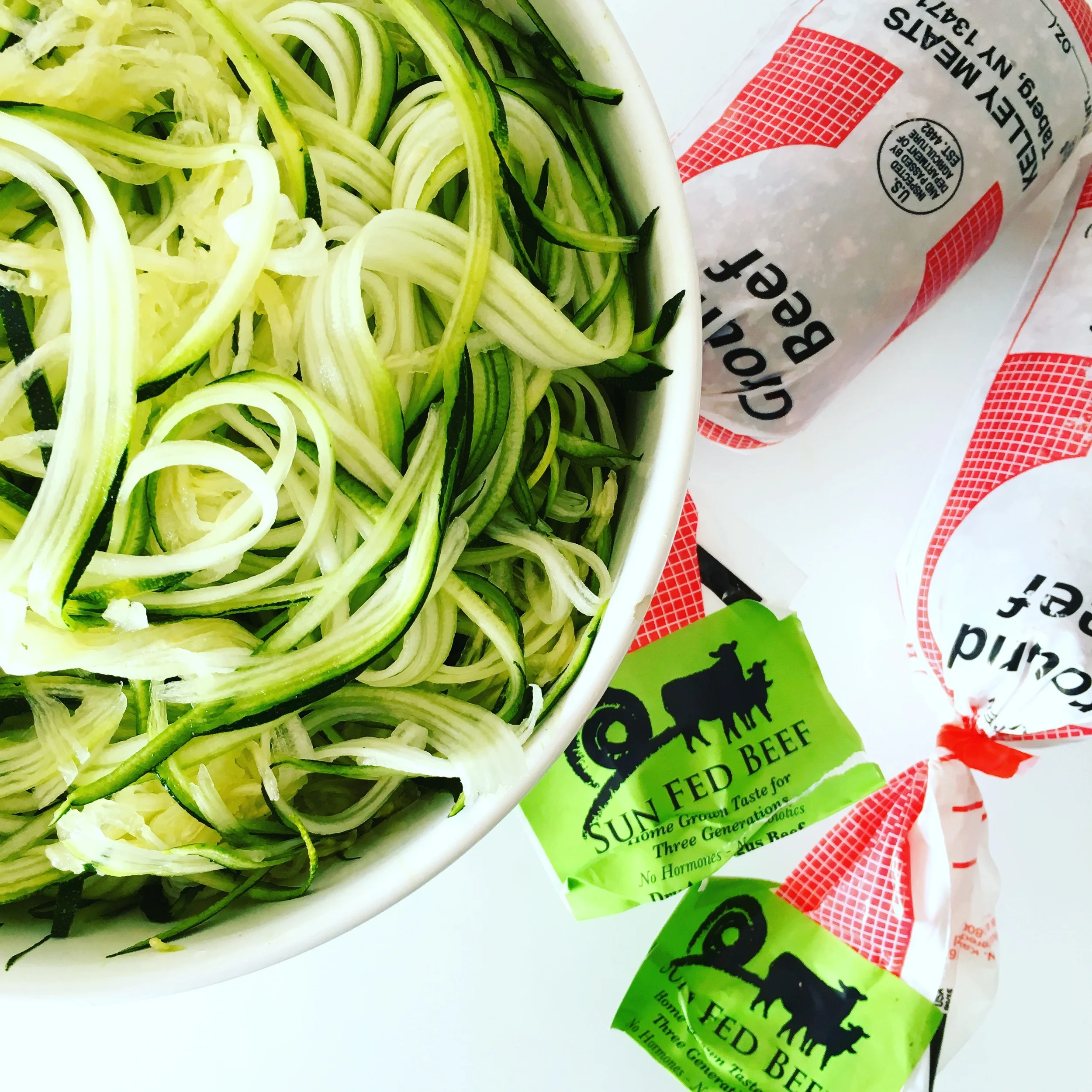Zoodles & Grass Fed Beef