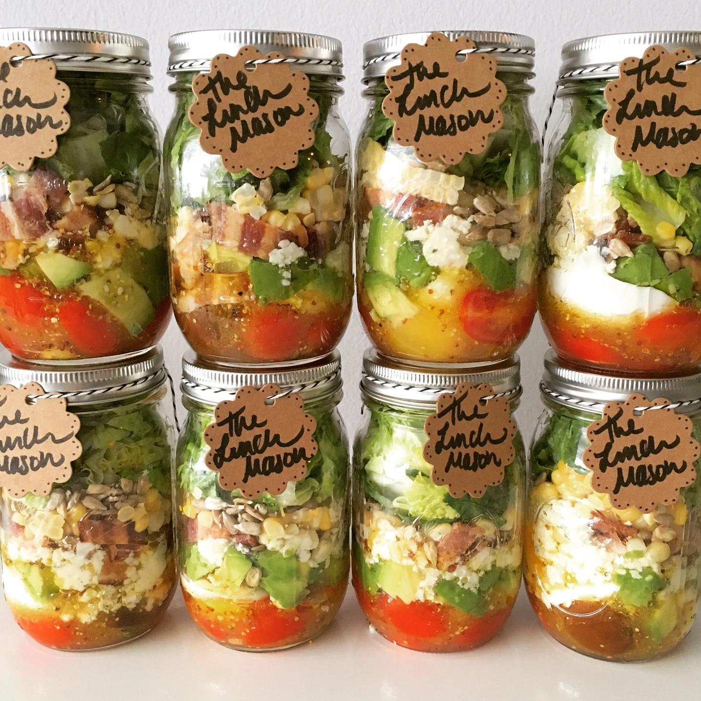 Cobb Salads all jarred up!